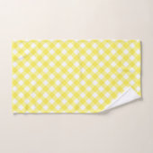 Guingan jaune ensoleillé (Serviette à main)