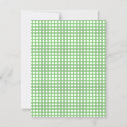 Guingan vert et blanc - invitation polyvalent de (Dos)