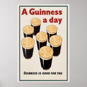Guinness is goed voor je Poster Print  John Gilroy