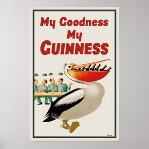 Guinness Pelican Poster Print John Gilroy Vintage