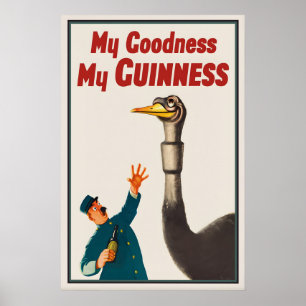Guinness Struis Poster Print  John Gilroy Vintage