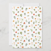 Guirlande à fleurs orange Invitation à la douche n (Dos)