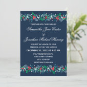 Guirlande bleue - Invitation de mariage (Debout devant)