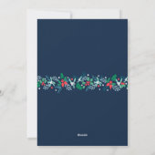 Guirlande bleue - Invitation de mariage (Dos)