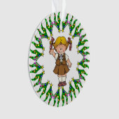 Guirlande d'arbre de cheveux blonds de "brownie" (devant)