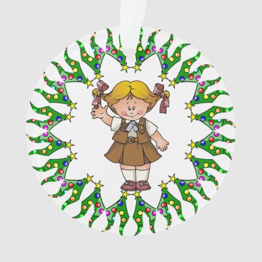 Guirlande d'arbre de cheveux blonds de "brownie" (devant)