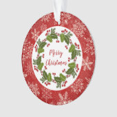 Guirlande de houx, photo de Noël de flocons de (devant)