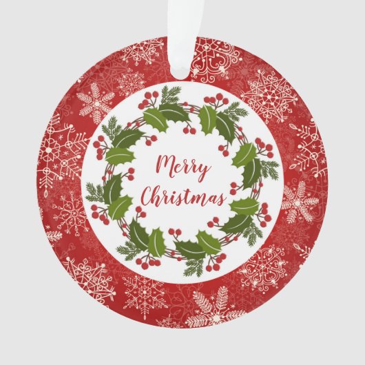 Guirlande de houx, photo de Noël de flocons de (devant)