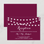 Guirlande de lumières de fée blanches | Carte de r (Devant / Derrière)