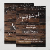 Guirlande de lumières en bois rustique Carte de ma (Devant / Derrière)