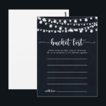 Guirlande de lumières rustique Cartes de liste de<br><div class="desc">Ces cartes de liste de souhaits simples avec guirlande de lumières rustique sont l'activité parfaite pour une réception de mariage simple ou une douche de mariée. Le design présente de belles guirlandes de lumières peintes à la main sur un fond bleu foncé. Changez le texte pour l'adapter à n'importe quel...</div>