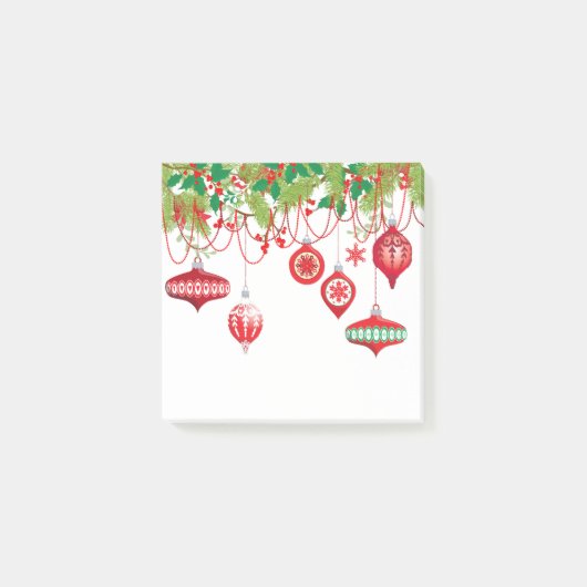 Guirlande de Noël et notes de post-it d'ornements (Devant)