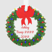 Guirlande de pin de brune de marguerite avec l'arc (dos)