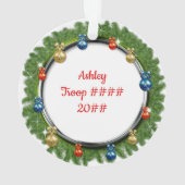 Guirlande de pin de cheveux blonds de marguerite (dos)