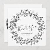 Guirlande d'Eucalyptus et invitation élégante phot (Devant / Derrière)