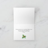 Guirlande festive de houx et de gui pour carte de  (Intérieur)