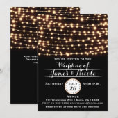 Guirlande Lumineuse Ambre Invitation de Mariage Ru (Devant / Derrière)