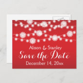 Guirlande lumineuse, faire-part de mariage flocon  (Devant / Derrière)