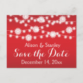 Guirlande lumineuse, faire-part de mariage flocon  (Devant)