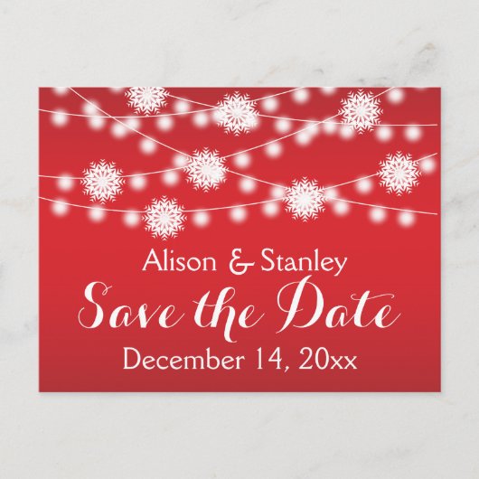 Guirlande lumineuse, faire-part de mariage flocon  (Devant)