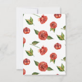 Guirlande verte et rouge florale Invitation d'anni (Dos)