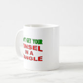 Guirlandes emmêlées Mug drôle (Devant gauche)