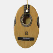 Guitaar met (of zonder) uw Initiaal(en) Keramisch Ornament (Rechts)