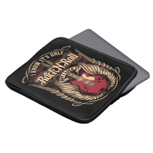Guitaar met Rock- en Roll Quote-laptophoes Laptop Sleeve