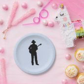 Guitaar Player met Pet Papieren Bordje (Feest)