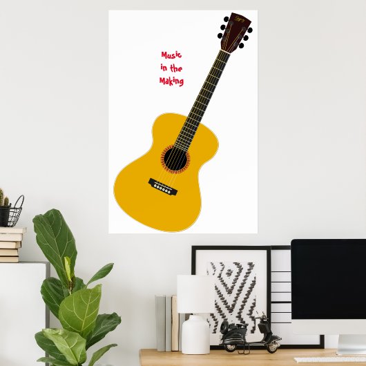 Guitaar Poster (Thuiskantoor)