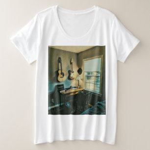 Guitaargeschenken voor vriendin grote maat t-shirt