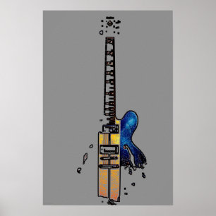 Guitar 4-wapn poster