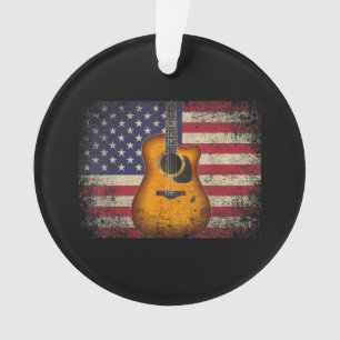 Guitar 4th of July Venin American Flag USA - Count