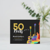 Guitar 50e verjaardagsfeest 50 stenen (Staand voorkant)