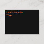 Guitar Abstract op zwart Visitekaartje (Achterkant)