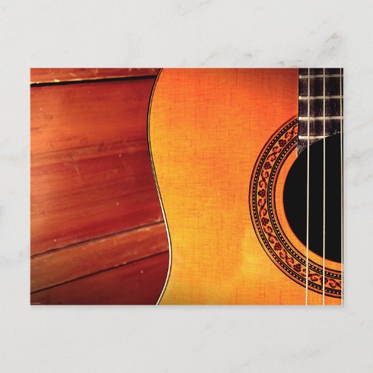 Guitar Acoustic Musical Instrument Briefkaart (Voorkant)