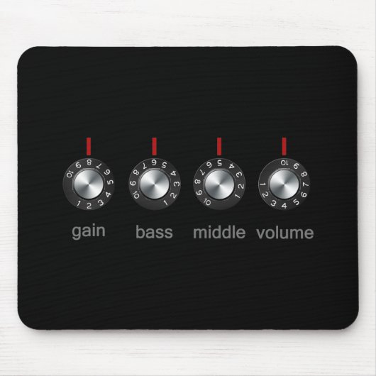 Guitar Amp Knobs Muismat (Voorkant)