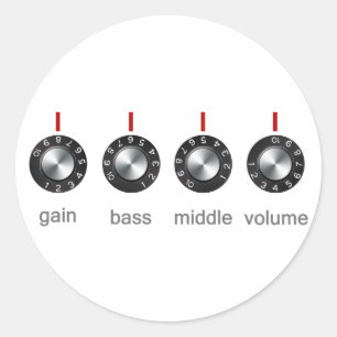 Guitar Amp Knobs Ronde Sticker