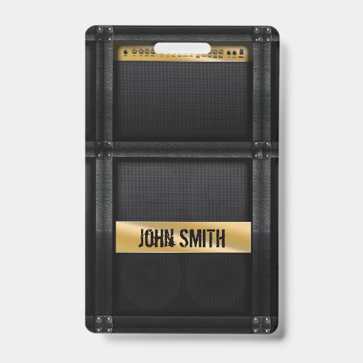 Guitar amp met aangepaste naam badge (Voorzijde)