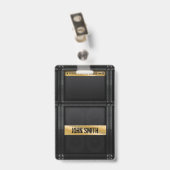 Guitar amp met aangepaste naam badge (Achterkant met clip)