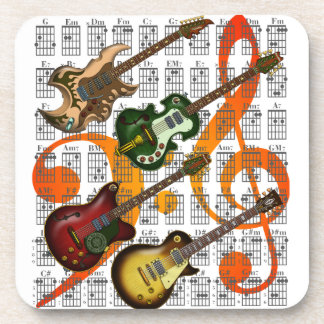 Guitar and Chord 07 Bier Onderzetter
