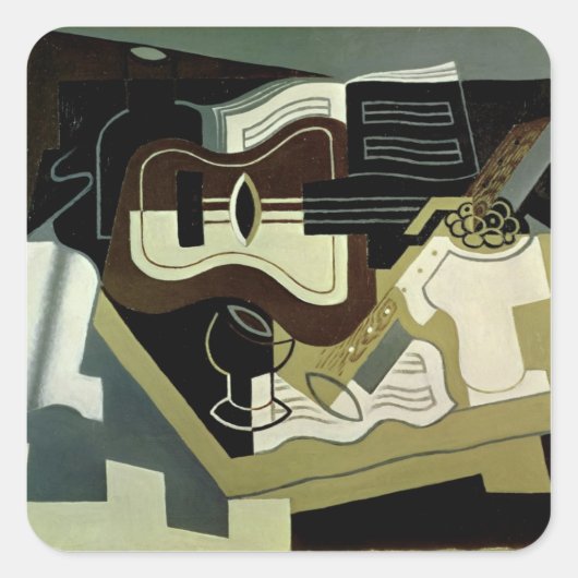 Guitar and Clarinet, 1920 Vierkante Sticker (Voorkant)