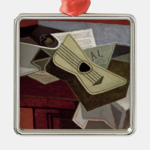 Guitar and Newspaper, 1925 Metalen Ornament