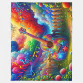 Guitar Art Fleece Deken (Voorkant)