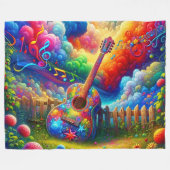 Guitar Art Fleece Deken (Voorkant (Horizontaal))