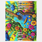 Guitar Art Fleece Deken (Voorkant)