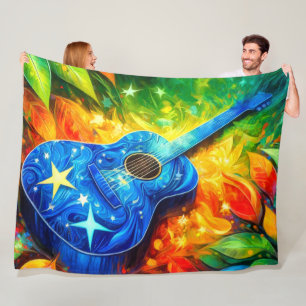 Guitar Art Fleece Deken