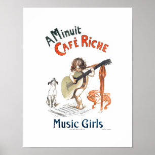  Guitar Art Funny Music Coffee en Lobster Poster
