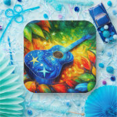 Guitar Art Papieren Bordje (Feest)