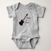 Guitar Baby Geboren om Gezegde te spelen Romper (Voorkant)